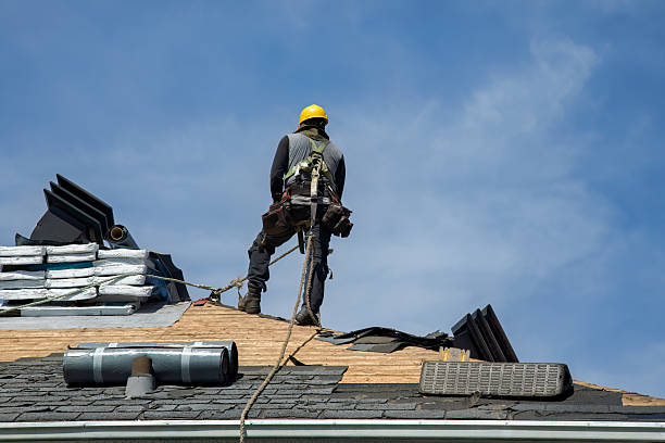 Professional Gutter Installation technician working in Aneta, ND